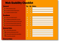 Web Usability Checklist